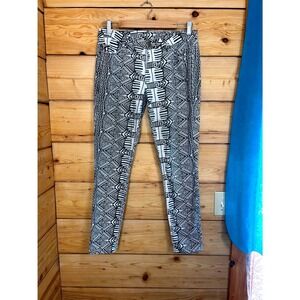 Forever 21 Tribal Geometric Print Skinny Jeans Black White Aztec‎ Pattern 30